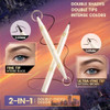 Focallure 2-In-1 Liquid Eyeliner Pen Dual End Black & Brown Liner Ultra Fine & Bold Tip Waterproof Smudge Proof Long Lasting Makeup For Beginners & Professionals