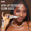 Ruby Kisses Broadway Vita-Lip Clear Lip Gloss ( Mango Butter Rosehip Coconut Oil) Ultra-Hydrating & Soothing Formula With Vitamin Oils High-Shine Non-Sticky Finish Healing Lip Balm 3 Pack