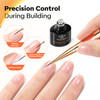 Modelones Double Ended Builder Gel Brush For Nail Extension French Tip Brush Liner Hard Poly Gel Application Cleaning Brush Nail Art Tools Supplies For Salon & Diy 2Pcs