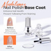 Modelones No Wipe Top Coat And Base Coat Nail Polish Set Clear Quick Dry Nail Polish High Shine Long Lasting Glossy Regular Nail Lacquer Air Dry Fast Base Top Coat Gifts For Women Nail Art 2 Pcs 5 Ml