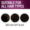 Schwarzkopf Keratin Permanent Hair Dye Cream 2.6 Rich Soft Black Professional Quality Color For Up To 100% Gray Coverage Bond Enforcing System