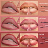 Beauty Glazed Gradient Lip Liner And Lipstick Combo Set - 2-In-1 Ombre Lipstick & Brown Lip Liner Duo - Waterproof Long-Lasting Matte Finish - Smudge-Proof Full Coverage Lip Kit For Fuller & Plumper Lips 6 Pcs