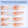Modelones French Tip Nail Tool Nail Stamper Kit For Beginners With 2 Sizes Heads Diy French Manicure Tool With Jelly Stamper Scraper For Gel Nail Stamping Kit Nail Art Tips Printing 6Pcs