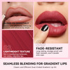 Hosaily 2 In 1 Brown Lip Liner&Glossy Lip Tint Stain Combo Set Double Ended Moisturizing Smooth Matte Lip Gloss Lip Pencil Non Sticky Long Wear Plumping Pink Liquid Lipstick Makeup Kit For Women#06
