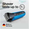 Braun Series 3 3010S Wet & Dry Electric Shaver For Men/Rechargeable Electric Razor Blue