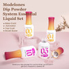 Modelones Dip Powder Liquid Set 4+ Dip Powder System Set With Base Coat/Top Coat/Activator/Brush Saver/Manicure Tools For Nail Kit Art Diy Salon - / 4 Pcs 15Ml 0.5Oz