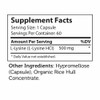 L-Lysine 60 caps by Advanced Nutrition by Zahler
