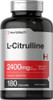 Horbaach L Citrulline Supplement For Men And Women 180 Capsules 2400 Mg