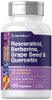 Horbaach Resveratrol Berberine Grape Seed & Quercetin 120 Capsules