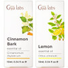 Gya Labs Cinnamon Bark & Lemon Essential Oil Set 034 Fl Oz