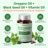 Hojasana Oil Of Oregano With Black Seed Oil & Vitamin D3 120 Softgels