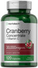 Horbaach Cranberry Concentrate Extract Pills + Vitamin C 120 Capsules