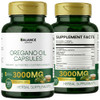 Lasognna Oil Of Oregano Capsules Oregano Oil Formulated With Black Seed 120 Softgels 3000Mg