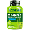Naturelo Vegan Dha Vegan Omega 3 Supplement Supports Brain/Heart/Eye Health Complements 120 Softgels