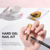 Gaoy Nail Extension Hard Gel Clear Builder Gel Long Lasting Uv Nail Strengthener With Forms Base Coat Top Coat Needed 60G