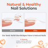 Modelones Semi Solid Nail Glue For Press Ons No Uv Light Needed Quick Drying Gel Nail Glue For Press On Nails Fake Nails Tips Long Lasting Diy Home Salon 10G 2Pcs