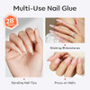 Modelones Semi Solid Nail Glue For Press Ons No Uv Light Needed Quick Drying Gel Nail Glue For Press On Nails Fake Nails Tips Long Lasting Diy Home Salon 10G 2Pcs