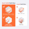 Modelones Semi Solid Nail Glue For Press Ons No Uv Light Needed Quick Drying Gel Nail Glue For Press On Nails Fake Nails Tips Long Lasting Diy Home Salon 10G 2Pcs