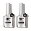 Gaoy Gel Top Coat And Nail Glue Gel Set Clear Glossy No Wipe Combination For Uv Light Cure 2 Pcs 16Ml