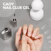Gaoy Gel Top Coat And Nail Glue Gel Set Clear Glossy No Wipe Combination For Uv Light Cure 2 Pcs 16Ml