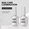 Gaoy Gel Top Coat And Nail Glue Gel Set Clear Glossy No Wipe Combination For Uv Light Cure 2 Pcs 16Ml