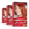 Revlon Colorsilk With Bond Repair Complex Permanent Hair Color 100% Gray Coverage Ammonia Dye Vegan Keratin 45 Bright Auburn 3 Pack