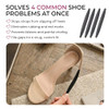 Welnove Elastic Foam Heels Straps Cushions - Anti-Slip Heel Grips For Slingback Shoes Strappy Sandals & Heels Prevent Blisters Stop Straps From Slipping Reduce Rubbing Trimmable Black 8 Pcs