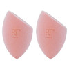 Real Techniques Miracle Powder Sponge Makeup Blending Sponge For Powder Products Set Makeup For Natural Finish & Cloud Skin Buildable Coverage Velvet Material Latex- Foam 2 Count
