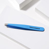 Tweezerman Stainless Steel Slant Tweezer - Eyebrow Tweezers For Women And Men (Blue Jewel)