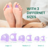 Welnove Toe Separator For Overlapping Toes - toe Spacers For Bunions - Toe Corrector For Hammer Toes Realign Crooked Toes - Preventing Rubbing Relieve Pressure(Multi-Size Lavender) 12 Pack