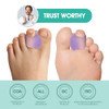 Welnove Toe Separator For Overlapping Toes - toe Spacers For Bunions - Toe Corrector For Hammer Toes Realign Crooked Toes - Preventing Rubbing Relieve Pressure(Multi-Size Lavender) 12 Pack