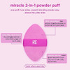 Real Techniques Miracle 2-In-1 Powder Puff Dual-Sided Full Size Makeup Blending Puff Reversible Elastic Band Makeup Sponge & Powder Puff For Liquid Cream & Powder Products Crulety- 2 Pack