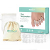 Welnove Toe Separators - Toe Spacers For Women Men To Correct Bunion Toe Straighteners For Plantar Fasciitis Hammertoes Relieve Feet Pain Foot Alignment - S 2 Pairs