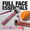 Real Techniques Everyday Essentials Makeup Brush Set Includes 4 Brushes & Makeup Sponge For Foundation Blush Bronzer Contour Eyeshadow & Powder Travel Set Cruelty- & Vegan 5 Piece