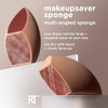 Real Techniques Makeupsaver Sponge + Brush Trio Makeup Blending Sponge & Brushes For Liquid & Cream Foundation Natural Finish & Reduces Makeup Waste Cruelty & Latex- Set 3 Piece