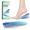 Welnove 3 Layers Adjustable Height Increase Insoles - Welnove 3/4 Length Heel Lifts Inserts For Women Men - Shoe Insoles For Leg Length Discrepancy Heel Pain Spurs Achilles Tendinitis (Size L 0.6-1 Inch)