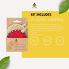 Superbee Wax Wraps Superbee Women Box - Toothpaste Tablets Natural Body Scrubbers Soft Bristles Bamboo Toothbrushes Make Up Removal Pads Beeswax Wrap - Eco Friendly Housewarming Christmas Women Day