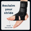 Welnove Upgraded Drop Foot Brace Adjustable Lightweight Afo Support For Foot Drop Stroke Neuropathy Fits Left Or Right Foot Wearable With Shoes Or Barefoot
