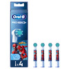 Oral-B Pro Kids Electric Toothbrush Head With Spiderman Characters Extra Soft Bristles For Ages 3+ Toothbrush Heads White Pack Of 4