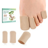 Welnove Toe Caps And Protectors - Aloe Vera Extract Infused Silicone Toe Sleeve - Fabric Toe Covers With Gel Lining - Toe Cushions For Pain Relief Corns Blisters & Ingrown Toenails 16 Pack