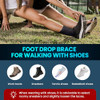 Welnove Drop Foot Brace With Arch Support Breathable Afo Ankle Brace For Walking Relieves Instability Of Lower Limbs By Foot Drop Ms Tbi Spinal Cord Injury Cerebral Palsy (Black Breathable)
