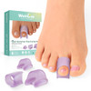 Welnove Hammertoe Corrector - Toe Splints - Soft Gel Toe Straighteners - Realign Bent Curled Crooked Claw Hammer Toes - Toe Corrector For Men And Women 3 Different Sizes (Lavender) 6 Pack