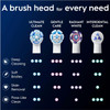 Oral-B Ultimate Clean Genuine White Brushes Set Of 8 Deep Brushing Dental Plaque Removal Round Brush For Oral B Io Electric Brushes