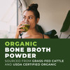 Left Coast Performance Organic Bone Broth Protein Powder from Grass Fed Beef - USDA Certified Organic Single Ingredient Rich in Collagen Glucosamine No Additives Perfect for Carnivore Paleo and Keto Diets 16oz