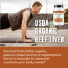 Left Coast Performance USDA Organic Beef Liver Capsules – Grass Fed & Pasture Raised in Australia – Nutrient Dense Superfood for Energy & Wellness – No Fillers Freeze-Dried Liver Supplement – 180 Capsules