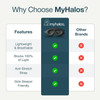 MyHalos Sleep Mask – 3D Blackout Eye Mask for Women & Men, Side Sleepers, Zero Pressure Memory Foam Eyelash Friendly, Breathable,Award-Winning Sleep Aid for Travel (Black, 1 Count (Pack of 1)