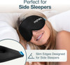 MyHalos Sleep Mask – 3D Blackout Eye Mask for Women & Men, Side Sleepers, Zero Pressure Memory Foam Eyelash Friendly, Breathable,Award-Winning Sleep Aid for Travel (Black, 1 Count (Pack of 1)
