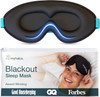 MyHalos Sleep Mask – 3D Blackout Eye Mask for Women & Men, Side Sleepers, Zero Pressure Memory Foam Eyelash Friendly, Breathable,Award-Winning Sleep Aid for Travel (Black, 1 Count (Pack of 1)