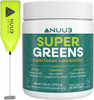 NUU3 Super Greens Superfoods + Probiotics - Immune Support Improved Energy & Gut Health Digestive Enzymes - Boosts Immunity - 30 Servings (Unflavored)