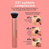 Real Techniques Custom Complexion Foundation 3-in-1 Brush, Custom Slide For Foundation & Concealer, 3 Settings For Sheer, Medium, or Focused Application, Travel-Size Kabuki, Cruelty-Free, 1 Count